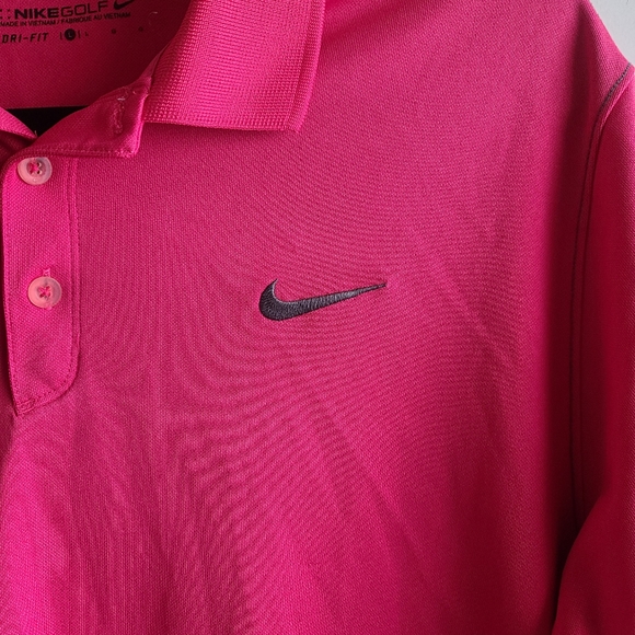 Nike Golf Dri-Fit Men's Size Large PINK Lightweight Polo Shirt. - Picture 6 of 6